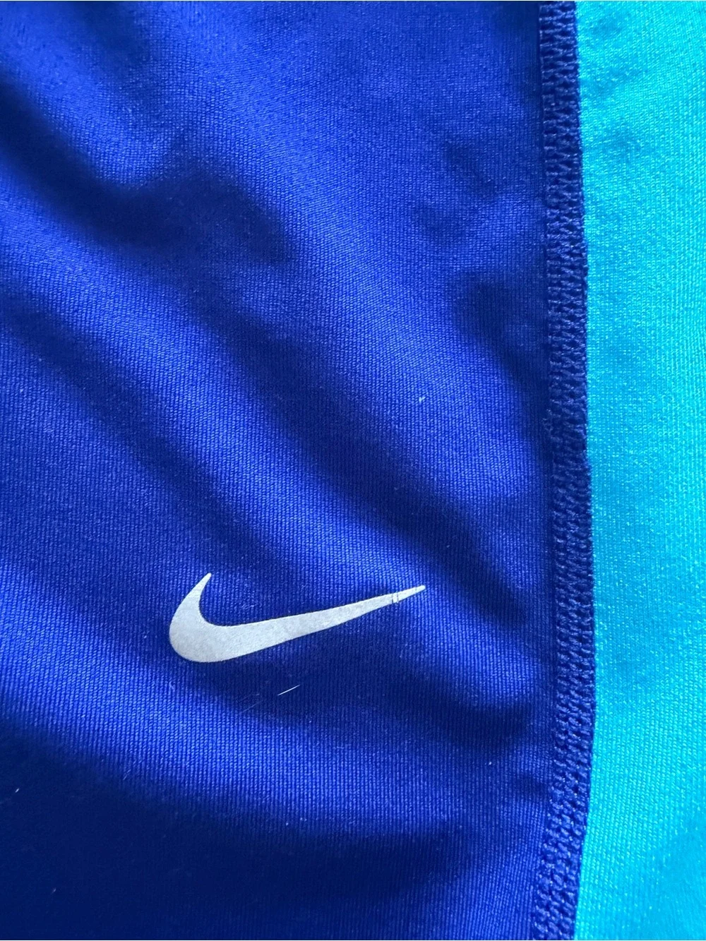 Nike Royal Blue and Teal Performance Running Leggings